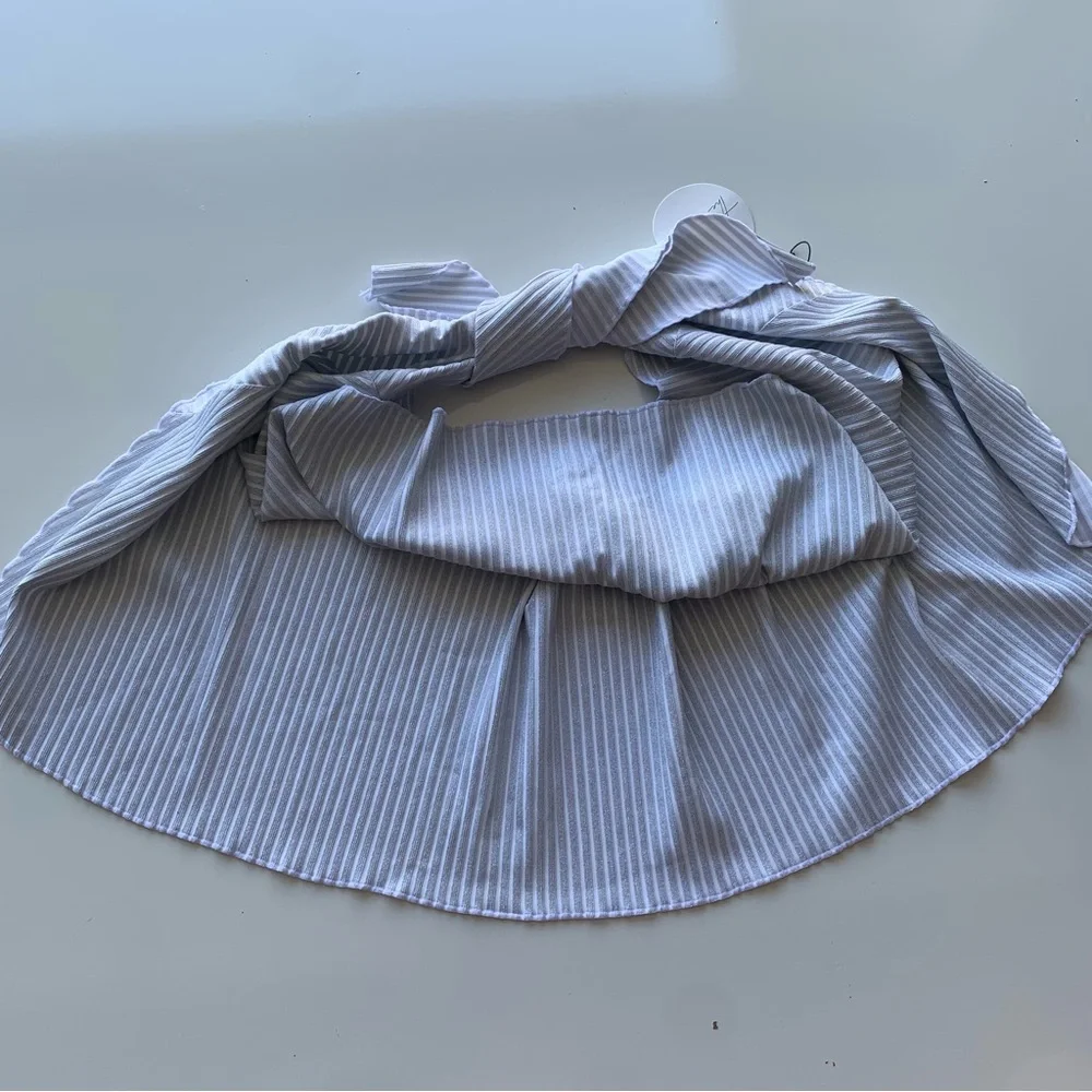 NWT JMP the‎ label TAHITI MINI SARONG WRAP SKIRT - WHITE SHIMMER
